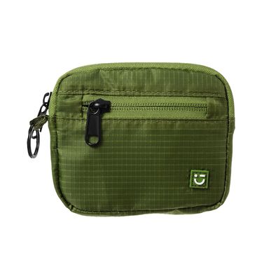 Monedero bordado de cuadros textil verde 12x10 cm -  Miniso