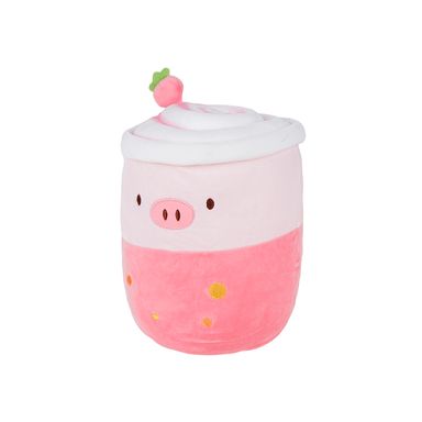 Peluche malteada de fresa felpa rosa 21x25 cm cerdita gigi -  Mini Family