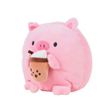Peluche con bubble coffee felpa rosa cerdito -  Mini Family