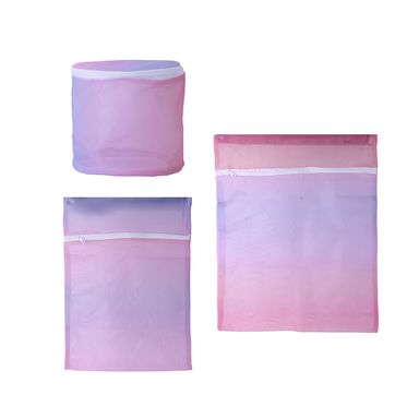 Set bolsas de lavandería 100% poliéster rosas 16x16 cm, 30x40 cm, 40x50 cm 3 piezas -  Miniso