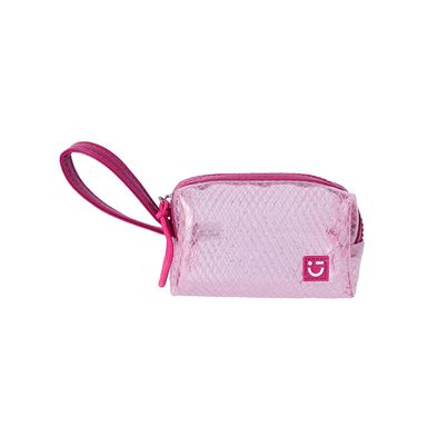 Monedero hilos metálicos sintético rosa 12x7x6 cm -  Miniso