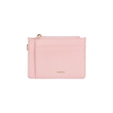 Tarjetero sintético rosa 12x9x1 cm -  Miniso