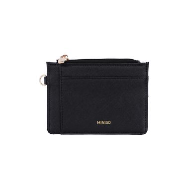 Monedero sintético negro 12x9x1 cm -  Miniso