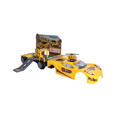 Set vehículos de juguete escenario de estacionamiento sintético amarillo 2 piezas -  Miniso