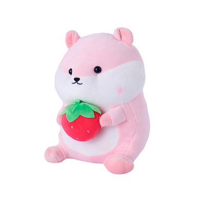 Peluche con fresa felpa rosa 16x11x25 cm hámster -  Miniso