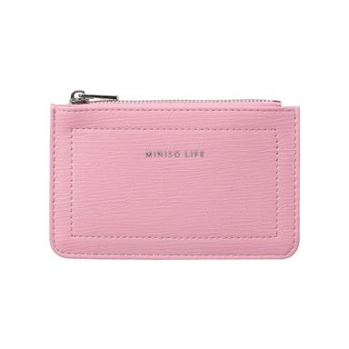 Monedero minimalista sintético rosa 13x8x1 cm -  Miniso