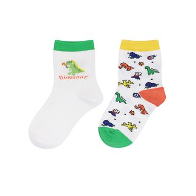 Set medias infantiles 58% algodón, 34% poliéster, 6% poliamida, 2% elastano 16-18 cm edad 5 a 7 años 2 pares dinosaurios -  Miniso