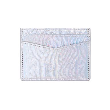 Tarjetero holográfico sintético plateado 10x8x1 cm -  Miniso
