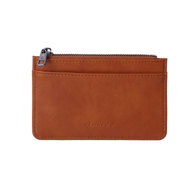 Monedero tipo piel sintético café 13x9x1 cm -  Miniso