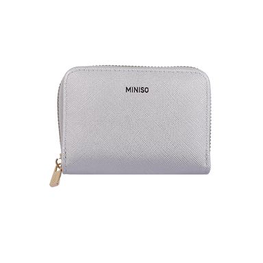 Monedero textil plateado 11x8x3 cm -  Miniso