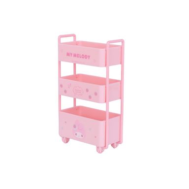 Mini organizador de escritorio tipo carrito sintético rosa 4x11x7.5 cm my melody sanrio -  Sanrio
