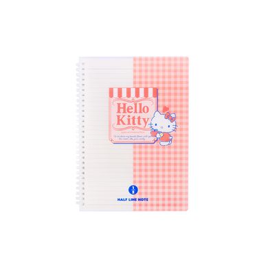 Libreta con espiral retro bicolor 17.4x24.6 cm rayas 80 hojas hello kitty sanrio -  Sanrio