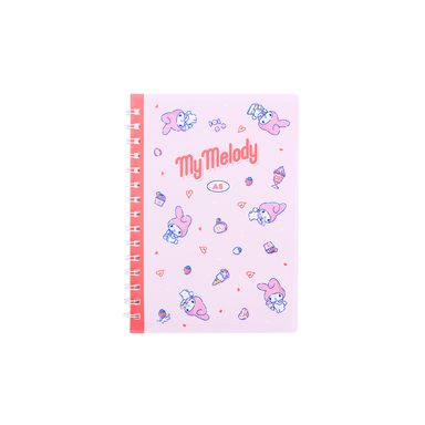 Libreta con espiral rosa 14.4x20.4 cm rayas 80 hojas my melody sanrio -  Sanrio