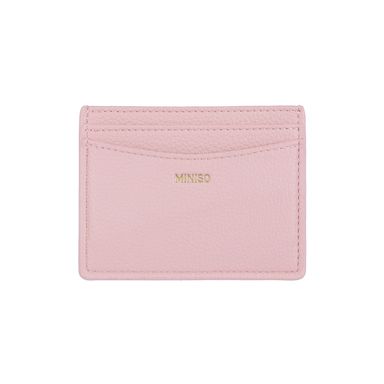 Tarjetero básico sintético rosa 11x8x1 cm -  Miniso