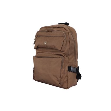 Mochila escolar textil café 28x13x42 cm -  Miniso