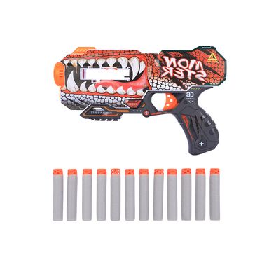 Pistola de juguete tiro con dardos graffiti sintética naranja 12 piezas monstruo -  Miniso