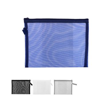 Porta documentos tipo malla sintético azul 18x21 cm organizador -  Miniso