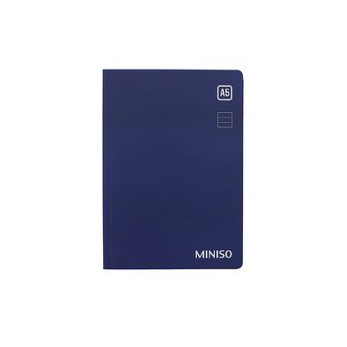 Libreta pasta dura azul marino 14.8x21 cm rayas 96 hojas -  Miniso