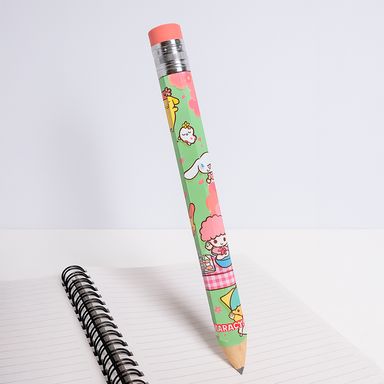 Lápiz jumbo madera multicolor estampados de los personajes sanrio -  Sanrio