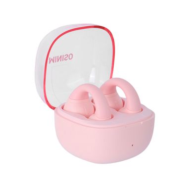 Audífonos inalámbricos con estuche de carga sintéticos rosas tws -  Miniso