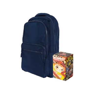 Mochila deportiva grande azul + Blind box fiesta divertida 19 cm wakuku - Miniso