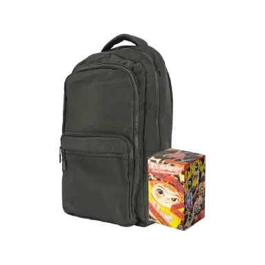 Mochila deportiva grande verde militar + Blind box fiesta divertida 19 cm wakuku - Miniso