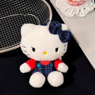 Peluche hello kitty 25 cm sentada jk blue check serie sanrio -  Sanrio