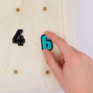 Set charms decorativos números 4 & 6 minidots acero inoxidable multicolor 3 cm -  Minidots