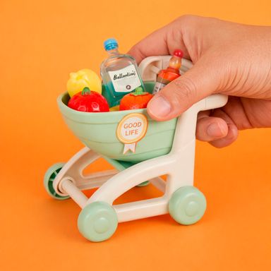 Set para jugar minicolección de juguetes 2 modelos surtidos cesta de la compra serie miniso -  Miniso