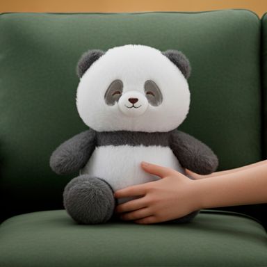 Peluche decorativo panda mini family felpa blanco 28x30 cm -  Make A Friend