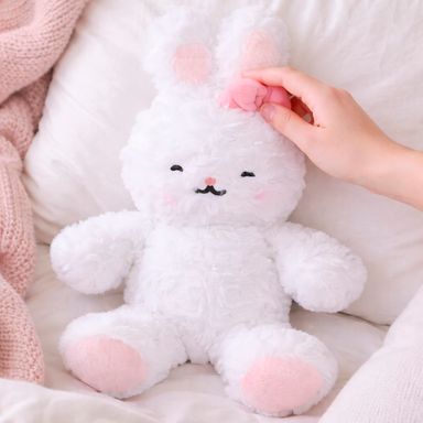 Peluche decorativo conejo postura sentada make a friend felpa blanco 35x24 cm -  Make A Friend