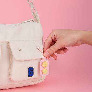 Set colgantes decorativos flores minidots silicona grises 10 cm -  Minidots