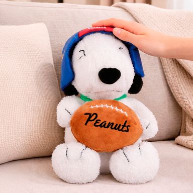 Peluche snoopy de rugby felpa blanco 30x17 cm -  Snoopy