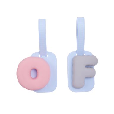 Set colgantes decorativos letras f & o minidots silicona multicolor 10 cm -  Minidots
