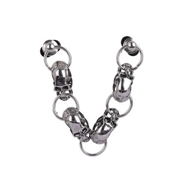 Charm decorativo cadena de calaveras minidots acero inoxidable plateado 15 cm -  Minidots