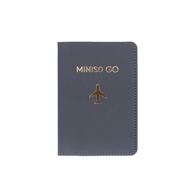 Portapasaporte serie miniso go gris oscuro -  Miniso