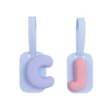 Set colgantes decorativos letras c & j minidots silicona 10 cm -  Minidots
