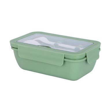 Taper con tapa abatible color liso 1100ml verde -  Miniso