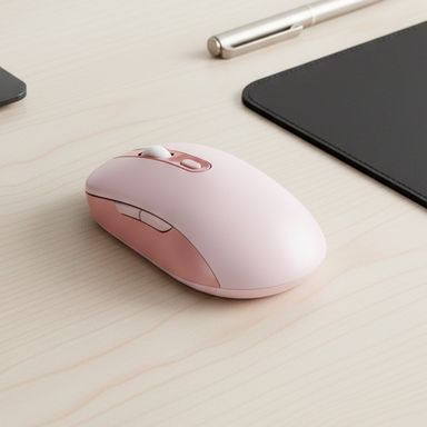 Mouse inalámbrico silencioso recargable 2.4g mod lw 17 rosa -  Miniso