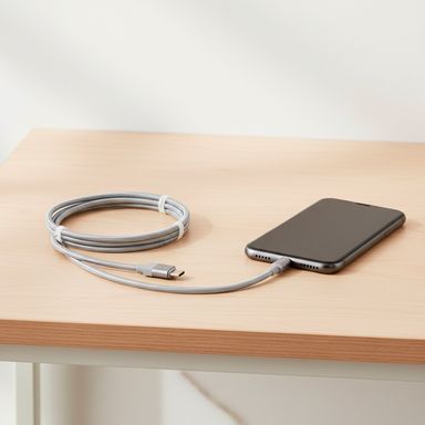 Cable de carga rápida tipo c nailon reforzado 1 m 60 w -  Miniso