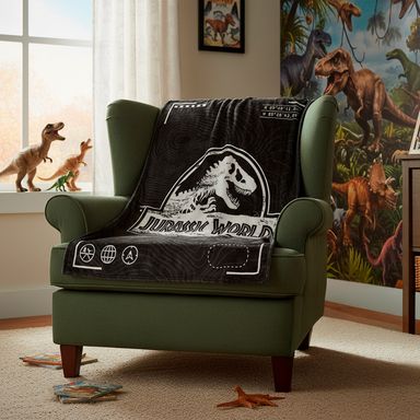 Manta colección jurassic world negro 130 x 150 cm -  Jurassic World