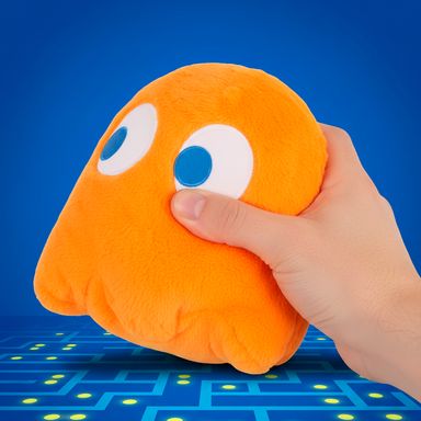 Peluche Clyde de Felpa color Naranja de 20x22 cm -  Pac-Man