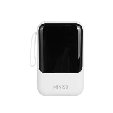 Mini power bank de 9000mah con 4 cables mod c108 blanca -  Miniso