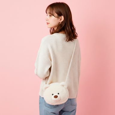 Bolso crossbody oso peluche apricot -  Miniso