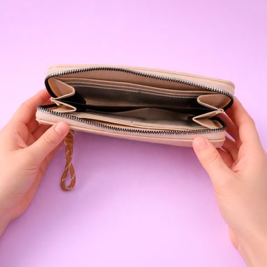 Cartera mujer con lazo albaricoque serie miniso -  Miniso