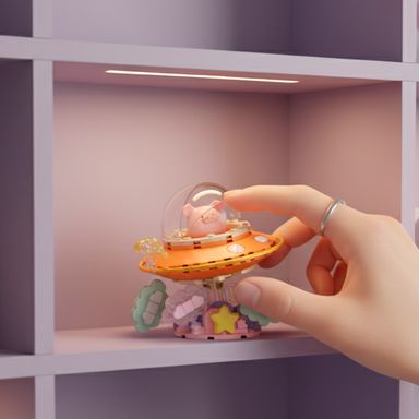 Bloques de construcción sintéticos lulu la cerdita -  Miniso