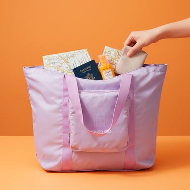 Organizador para viaje bolso plegable serie miniso go morado -  Miniso