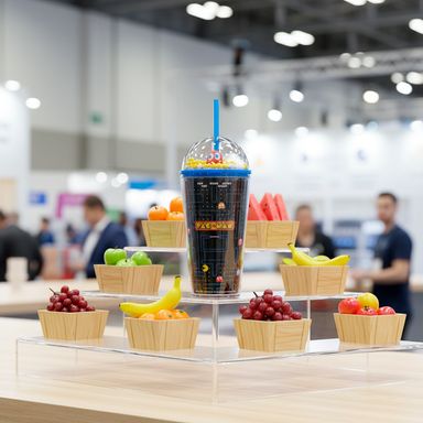 Tomatodo de plástico con tapa burbuja y doble pared colección pac man 600 ml -  Pac-Man