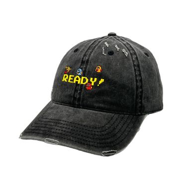 Gorra de béisbol colección pac-man negro deslavado -  Pac-Man