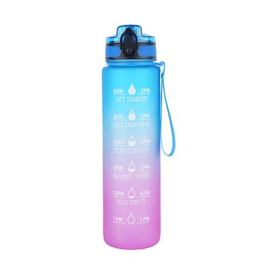 Tomatodo de plástico con correa para deportes gradient series auzl y rosa 1000 ml -  Miniso
